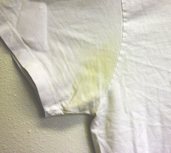 What causes yellow deodorant stains?