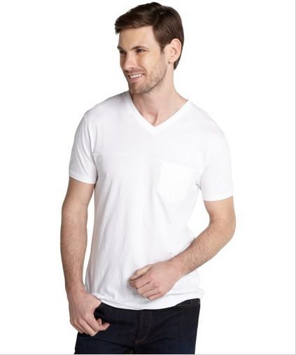 White V-Neck T-Shirts With Pockets? | Undershirt Guy Blog
